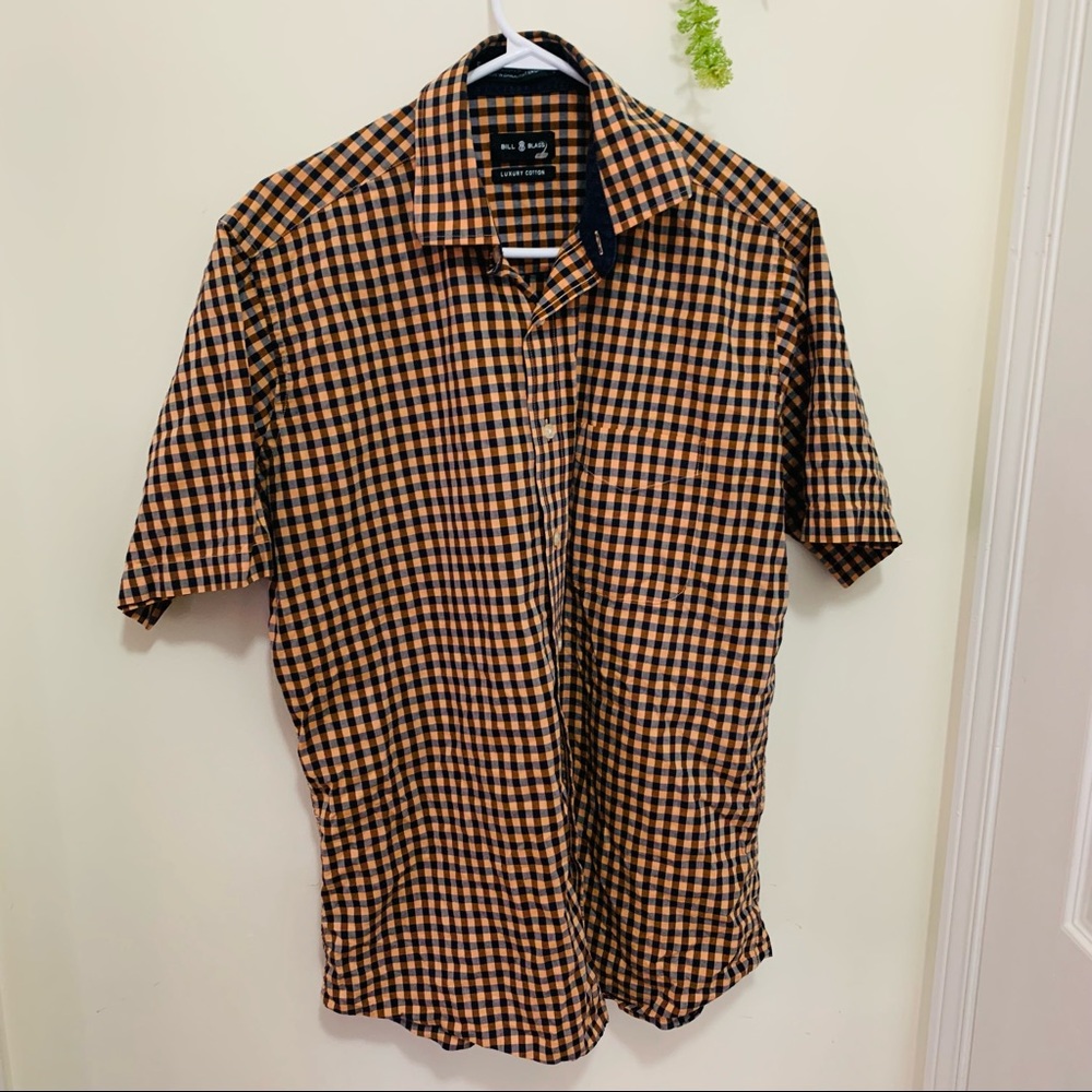 Bill & Blass Cotton Check Plain Outdoor Shirt